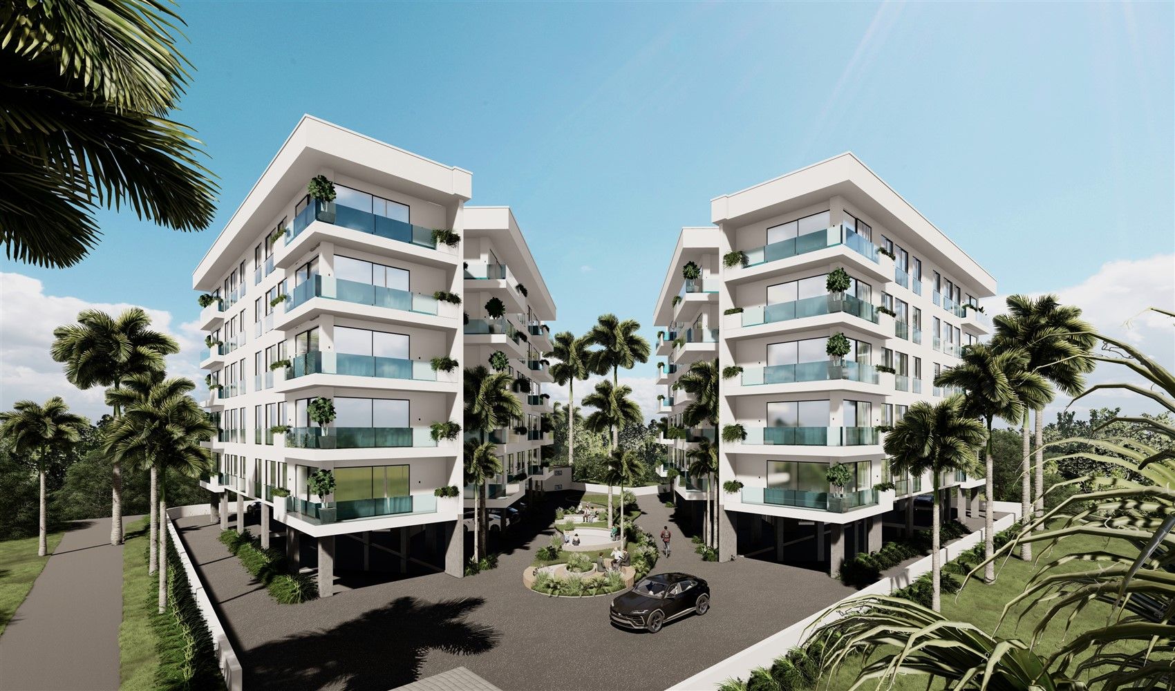 Apartments under construction in the center of Kyrenia 