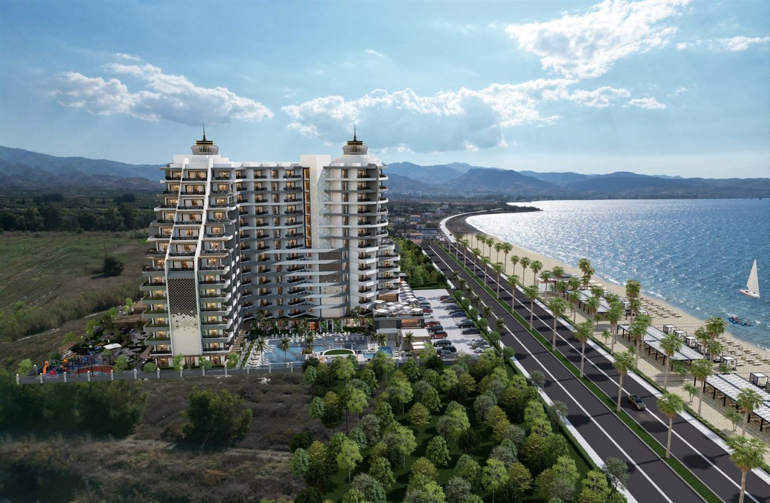 New project of a residential complex on the first coastline