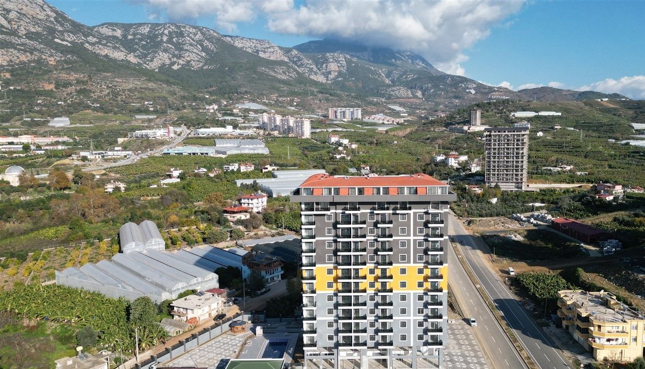 Mountain view new 1+1 apartment in popular Mahmutlar district