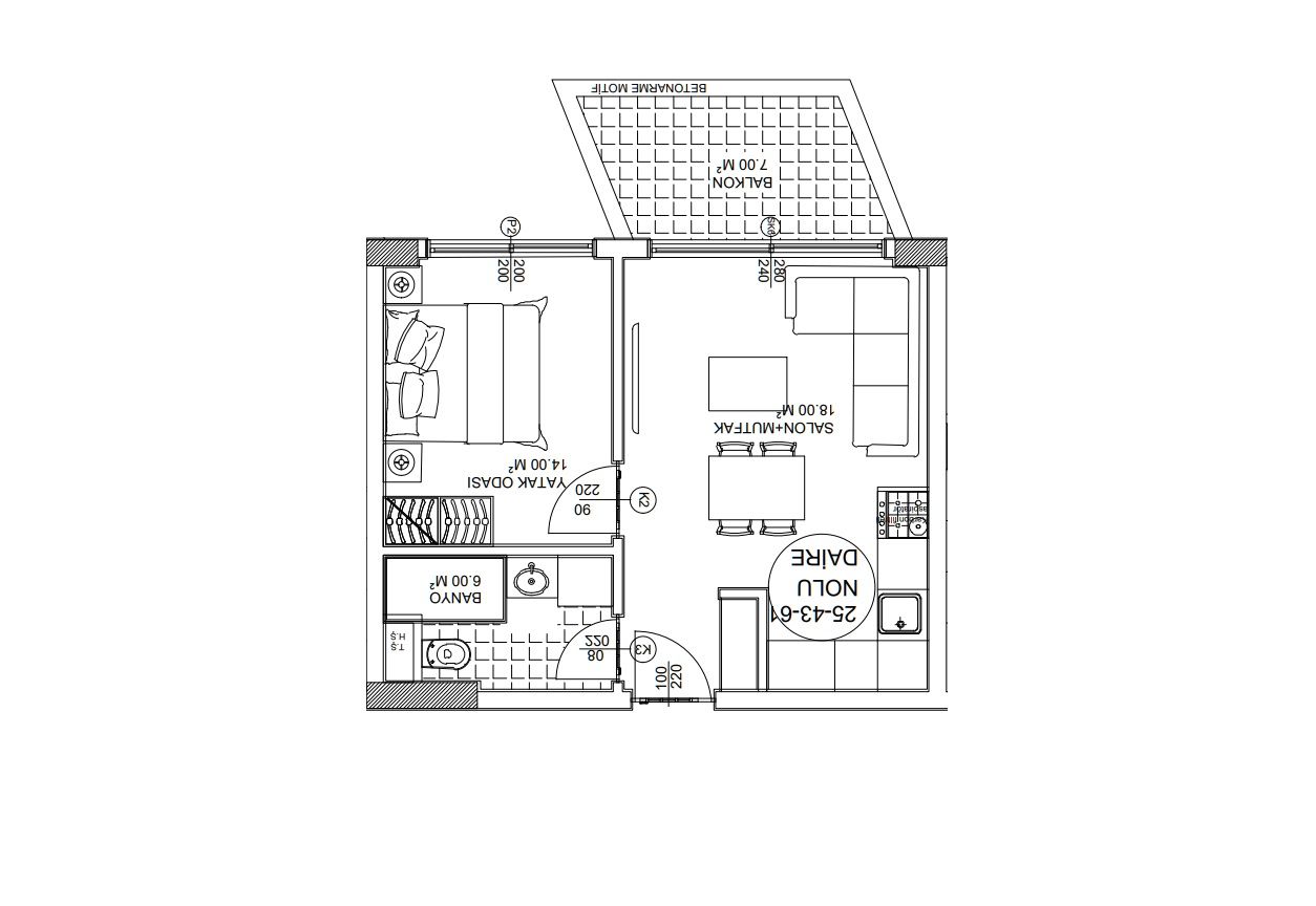 New 1+1 apartment in prestigious project, Avsallar district