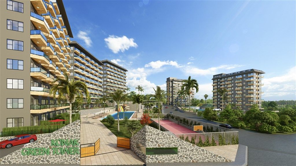 New 1+1 apartment in prestigious project, Avsallar district