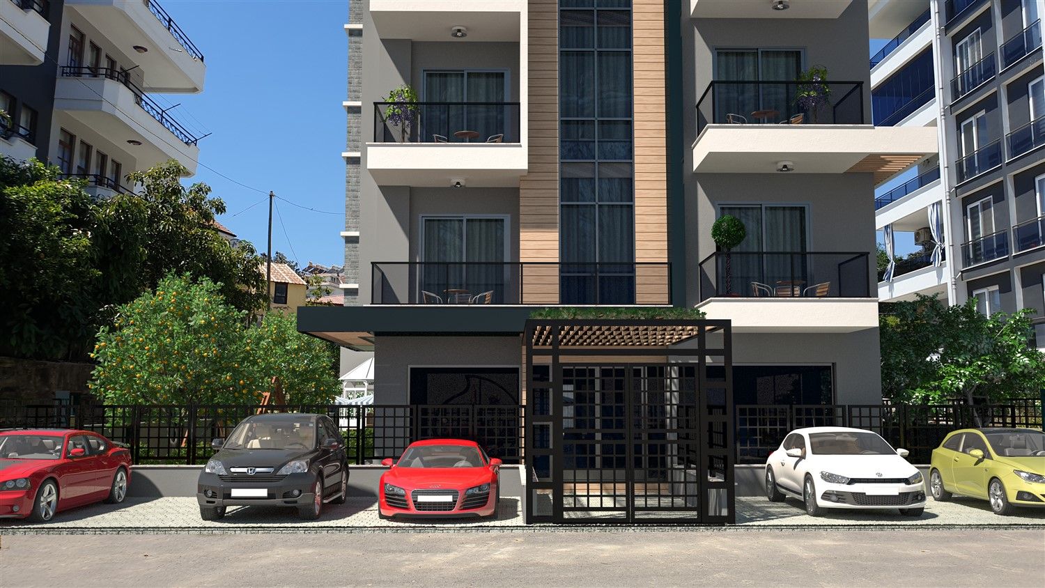 Apartment 1+1 at the final stage of construction in Chiplakli, Oba