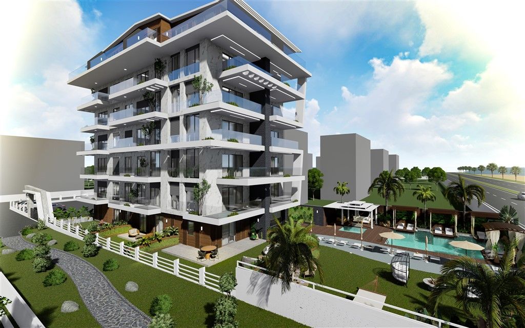 New apartments on the 1st coastline in elite Kestel district