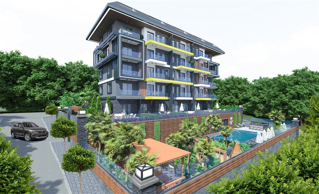 Apartments under construction in the residential - Kestel district