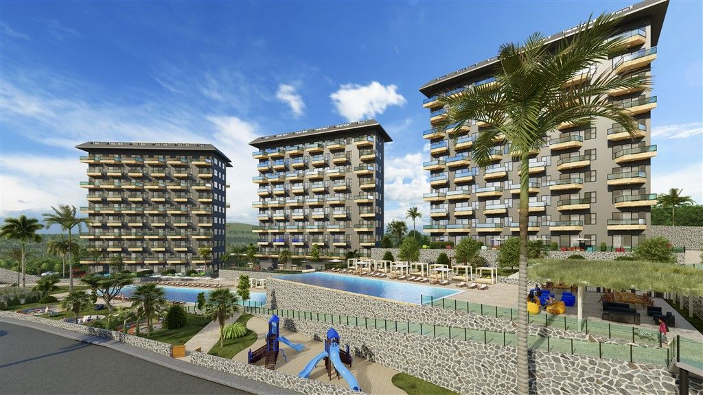 New 1+1 apartment in prestigious project, Avsallar district