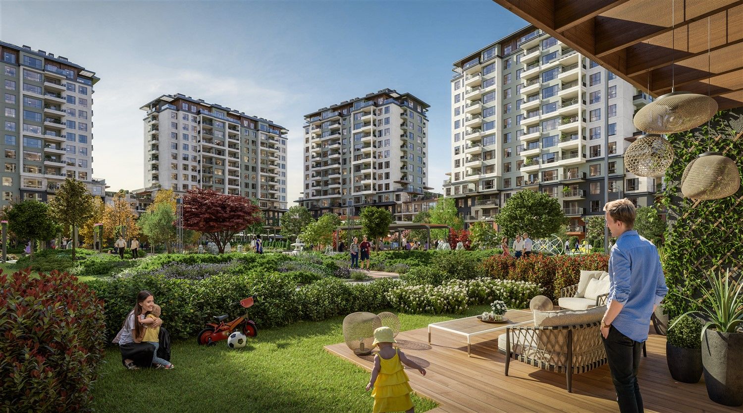 Residential complex near the marina of Istanbul, Beylikduzu district