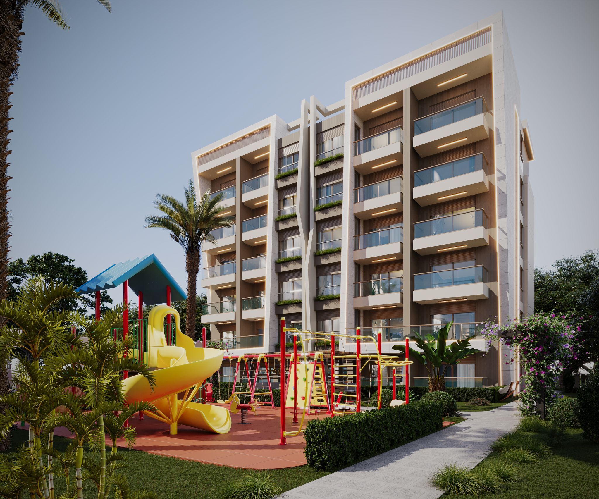 New apartments of various types and layouts in Altintash