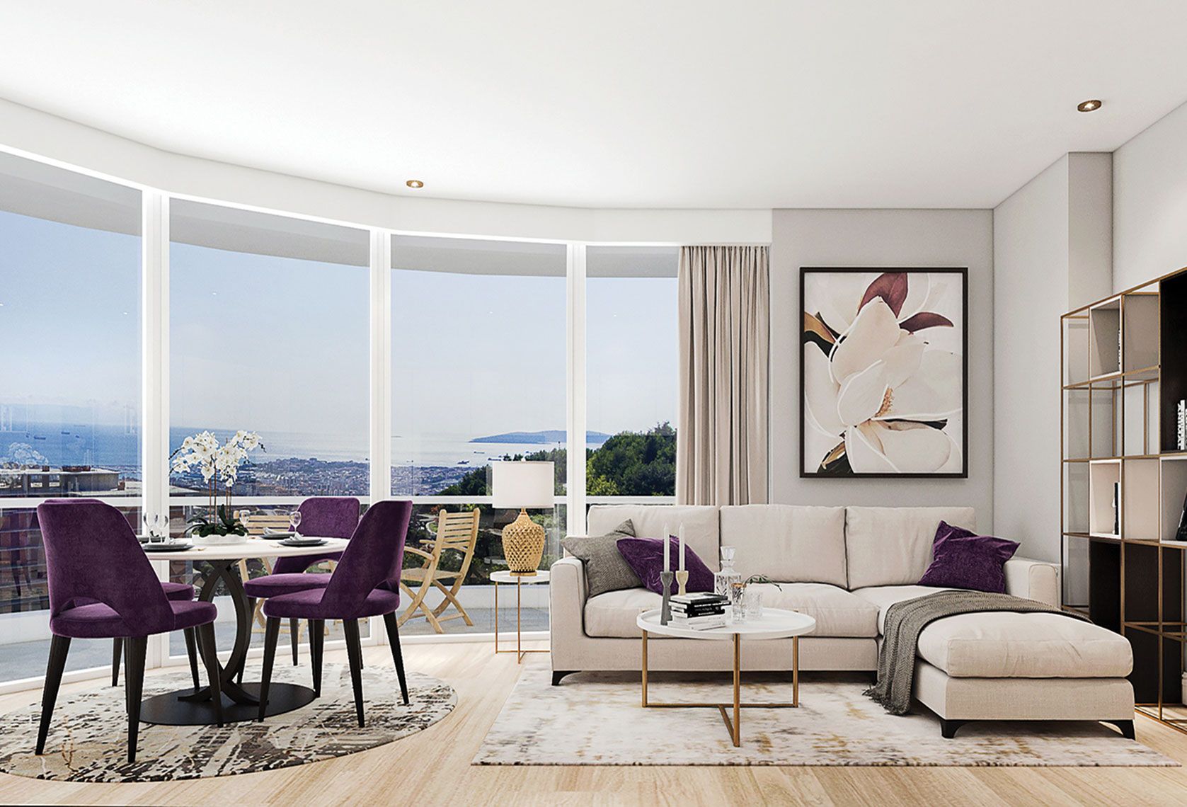 Apartments with panoramic view of the sea and forest in İstanbul
