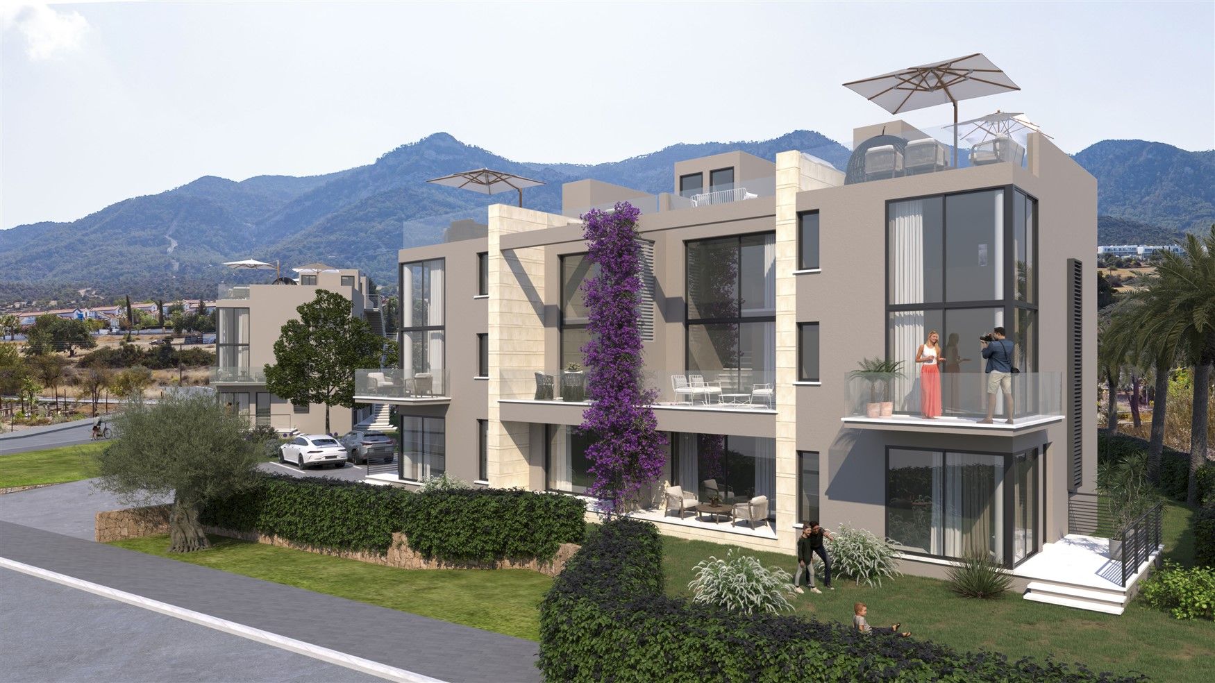 New project in 150 m from the beach in Tatlısu district, North Cyprus