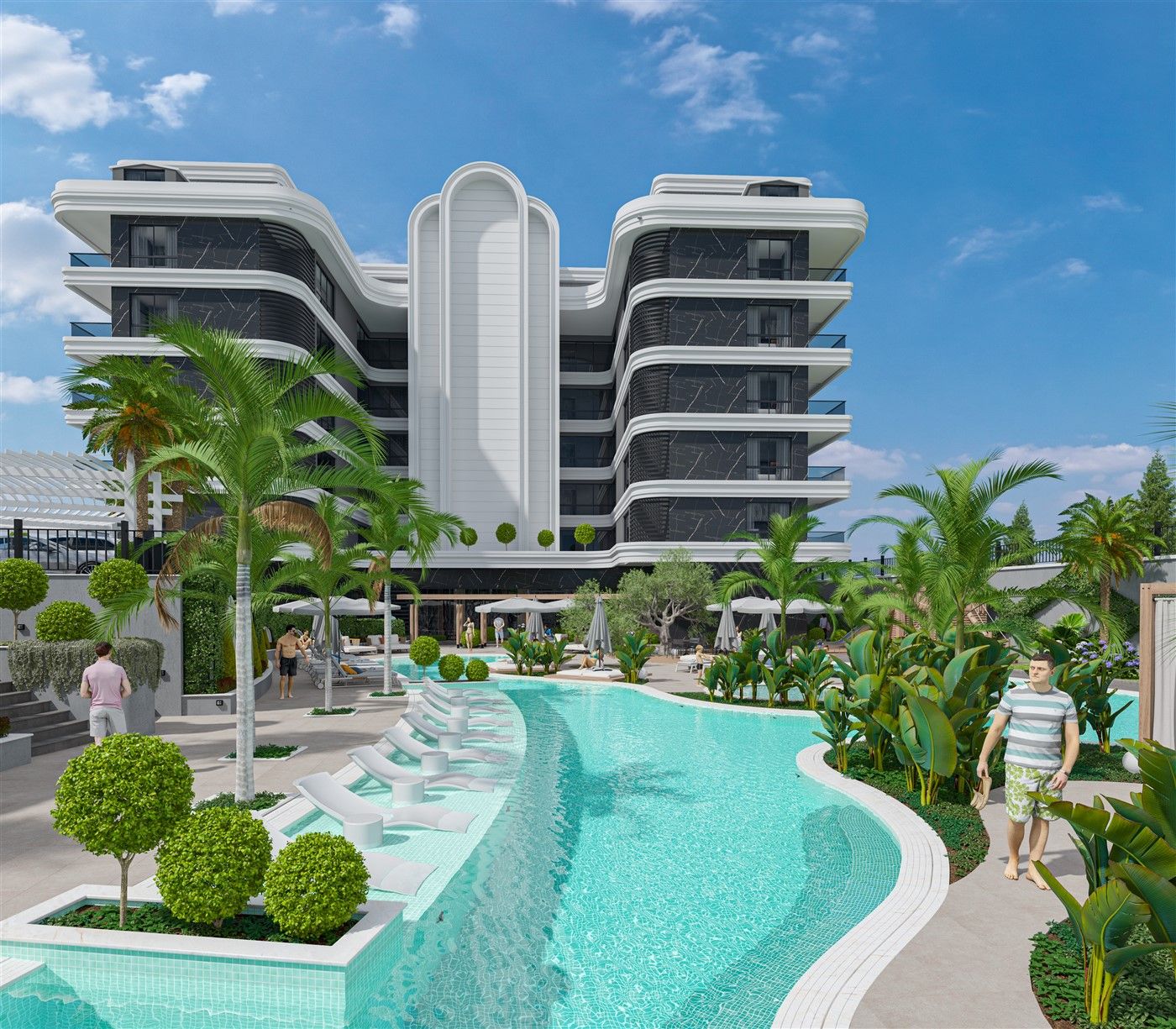 Premium class residential complex on the 1st coastline in Kestel