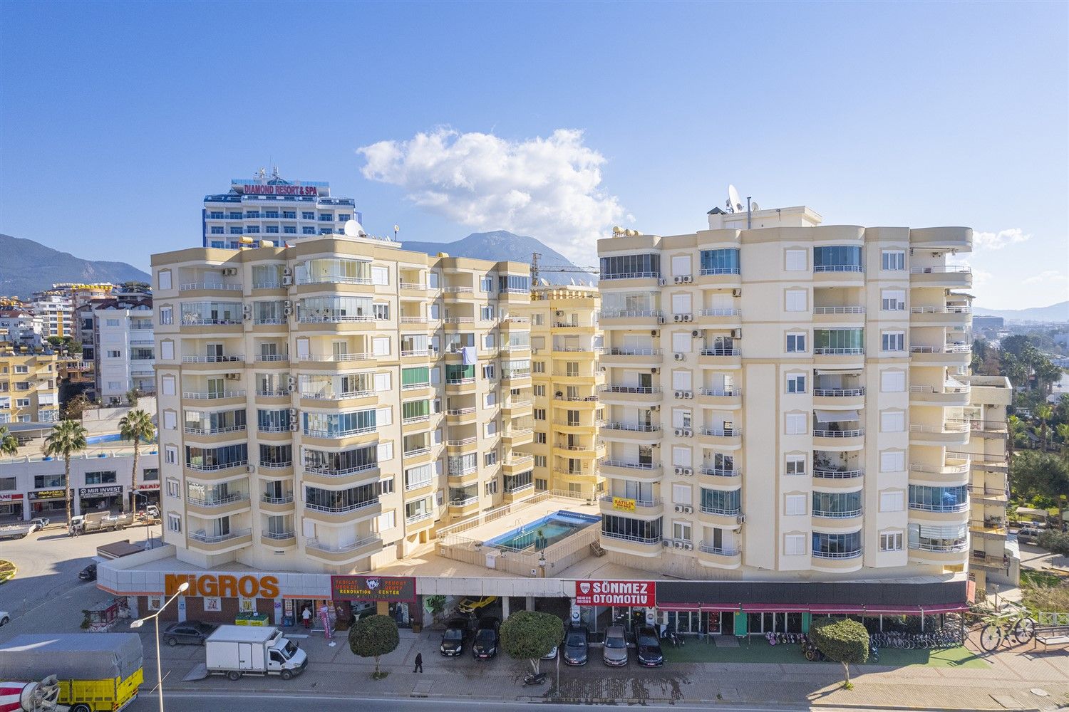 Apartment 2+1 overlooking the sea and Alanya fortress