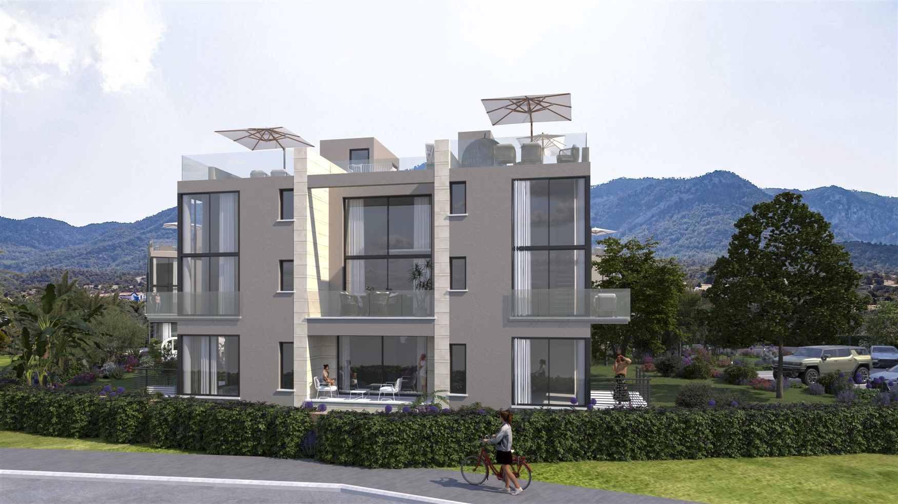 New project in 150 m from the beach in Tatlısu district, North Cyprus