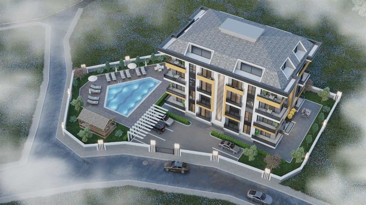 Apartments in complex under construction - Oba, Alanya