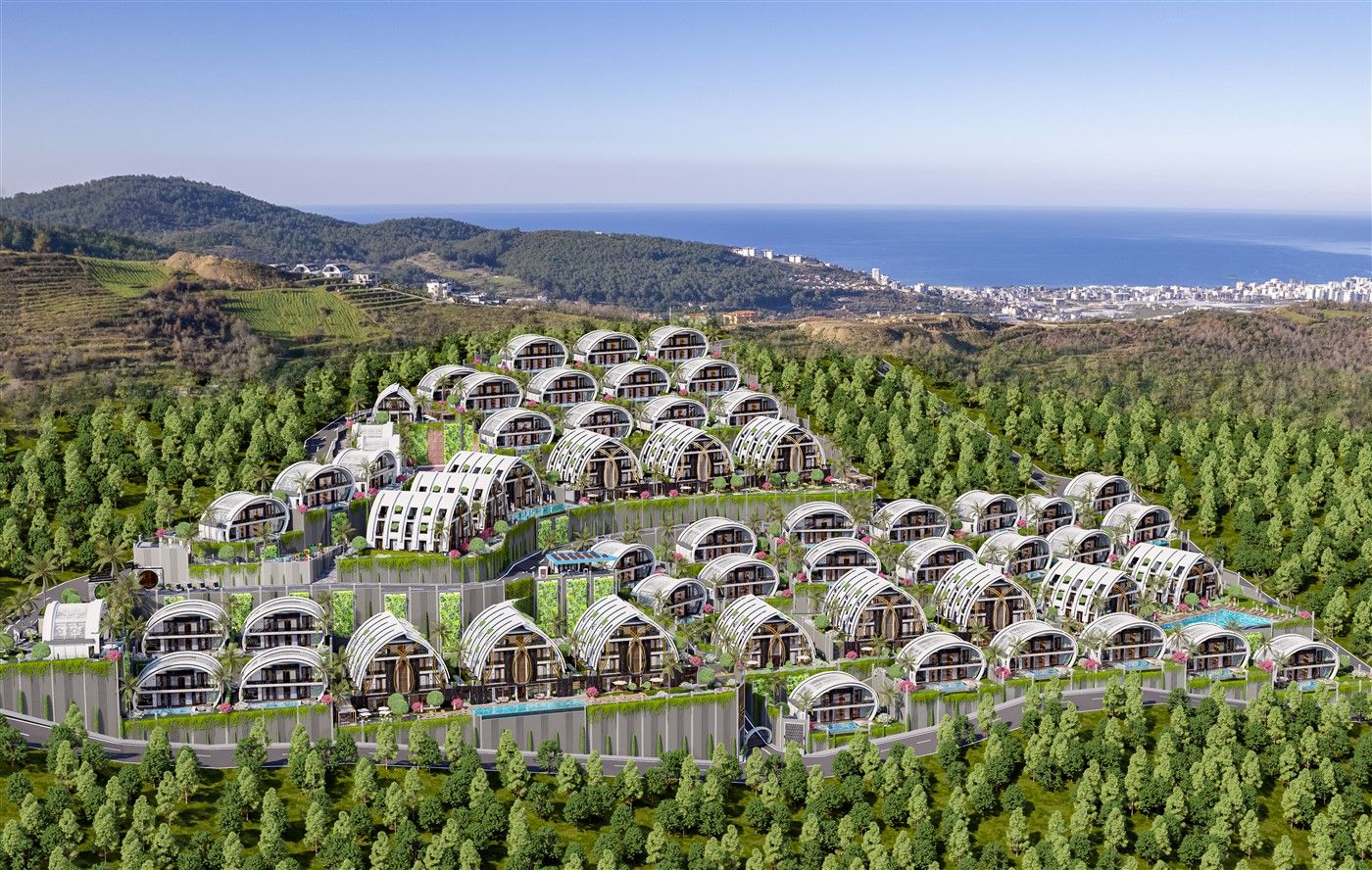 Large-scale project of villas and apartments surrounded by greenery