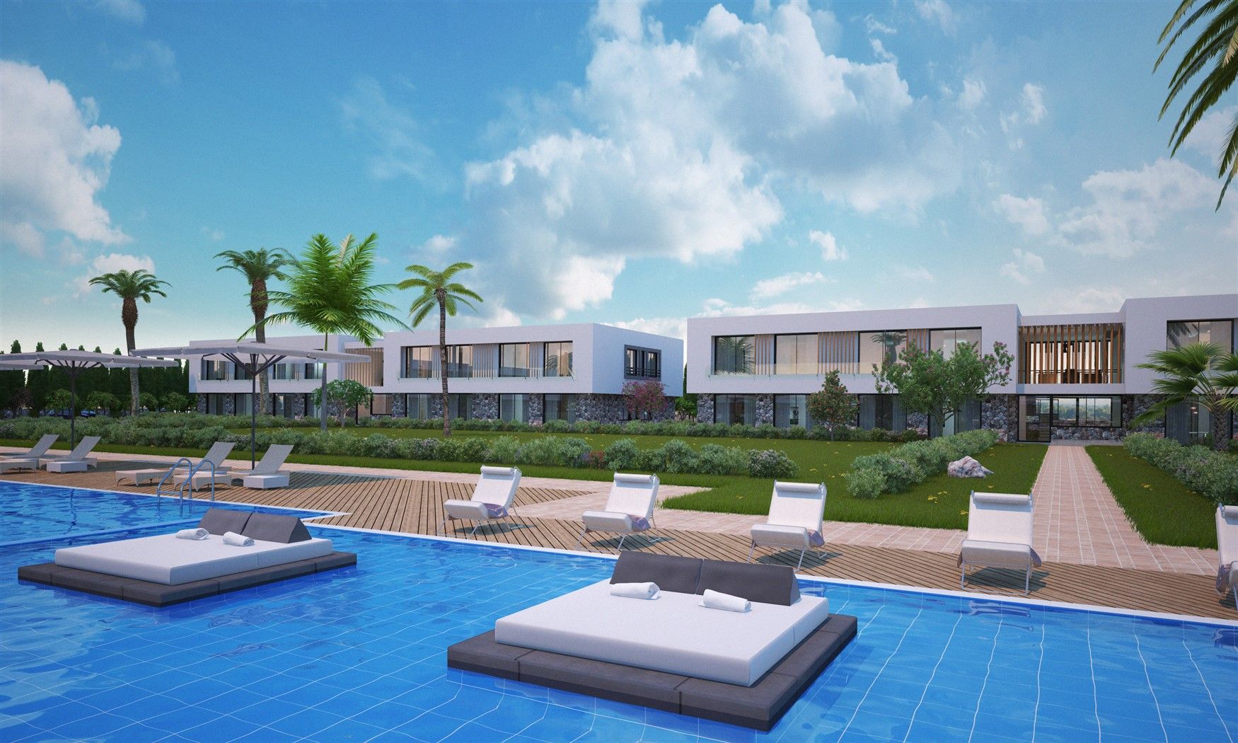 Residential complex project at the final stage of construction in Girne