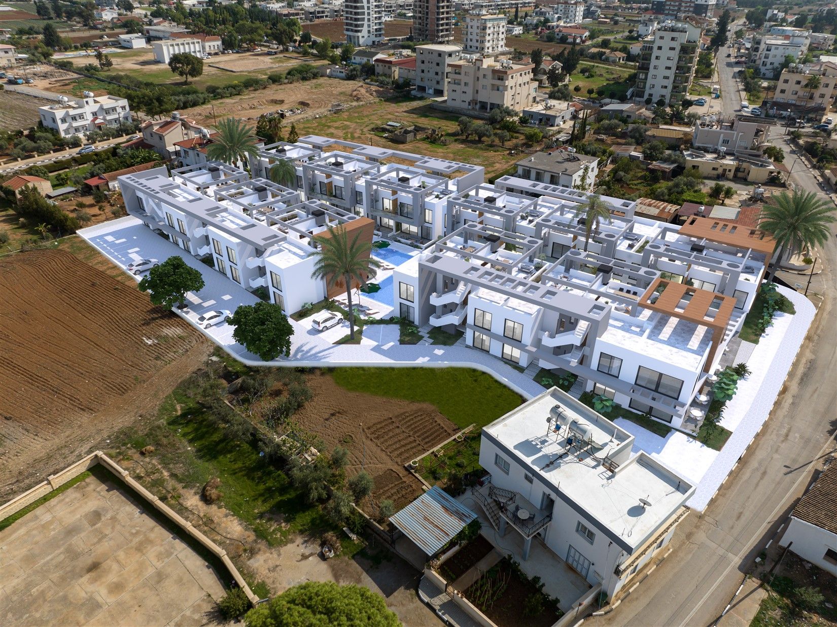 Apartments 2+1 in the suburbs of Famagusta