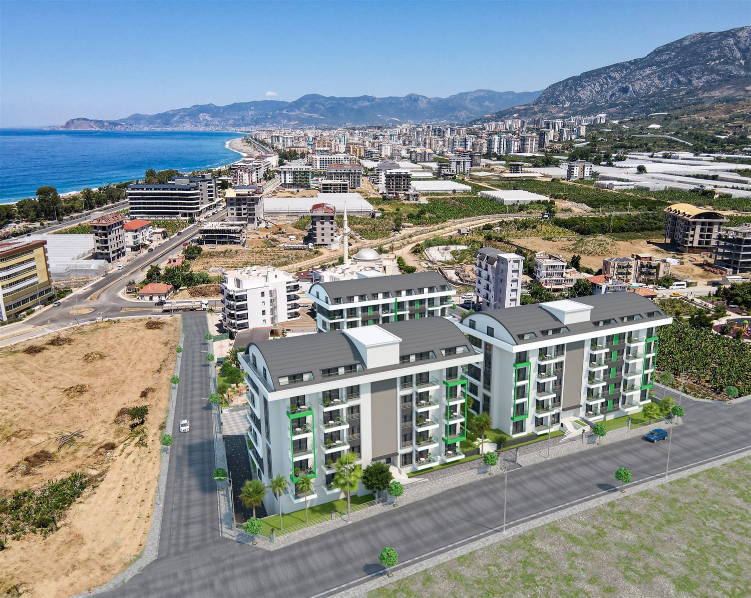 New residential complex with infrastructure, just 200 m from the sea