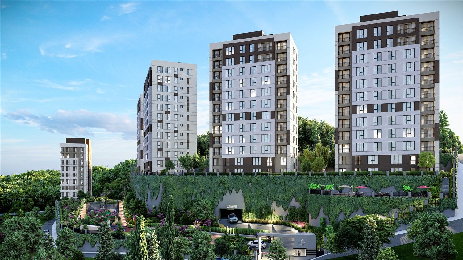 Apartments in a new complex under construction, in a promising area of ​​Istanbul