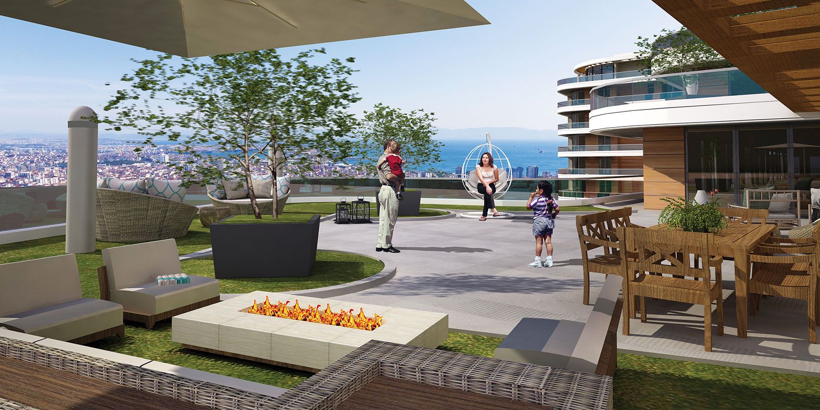 Apartments overlooking the sea and forest in İstanbul