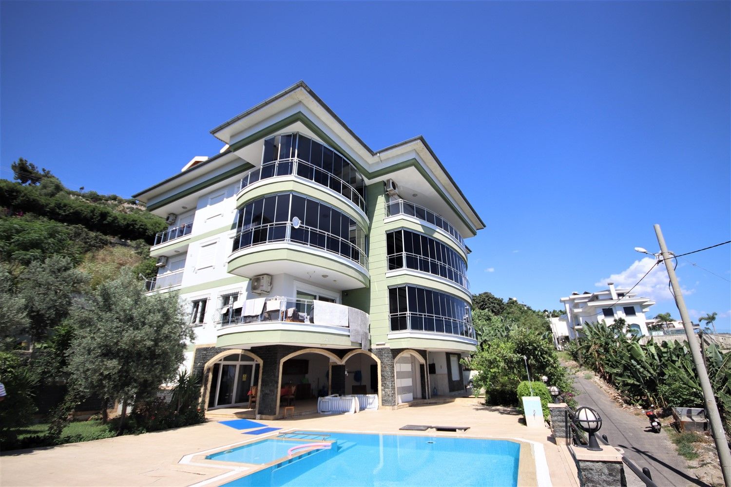 Sea and Alanya castle view duplex apartment 4+1