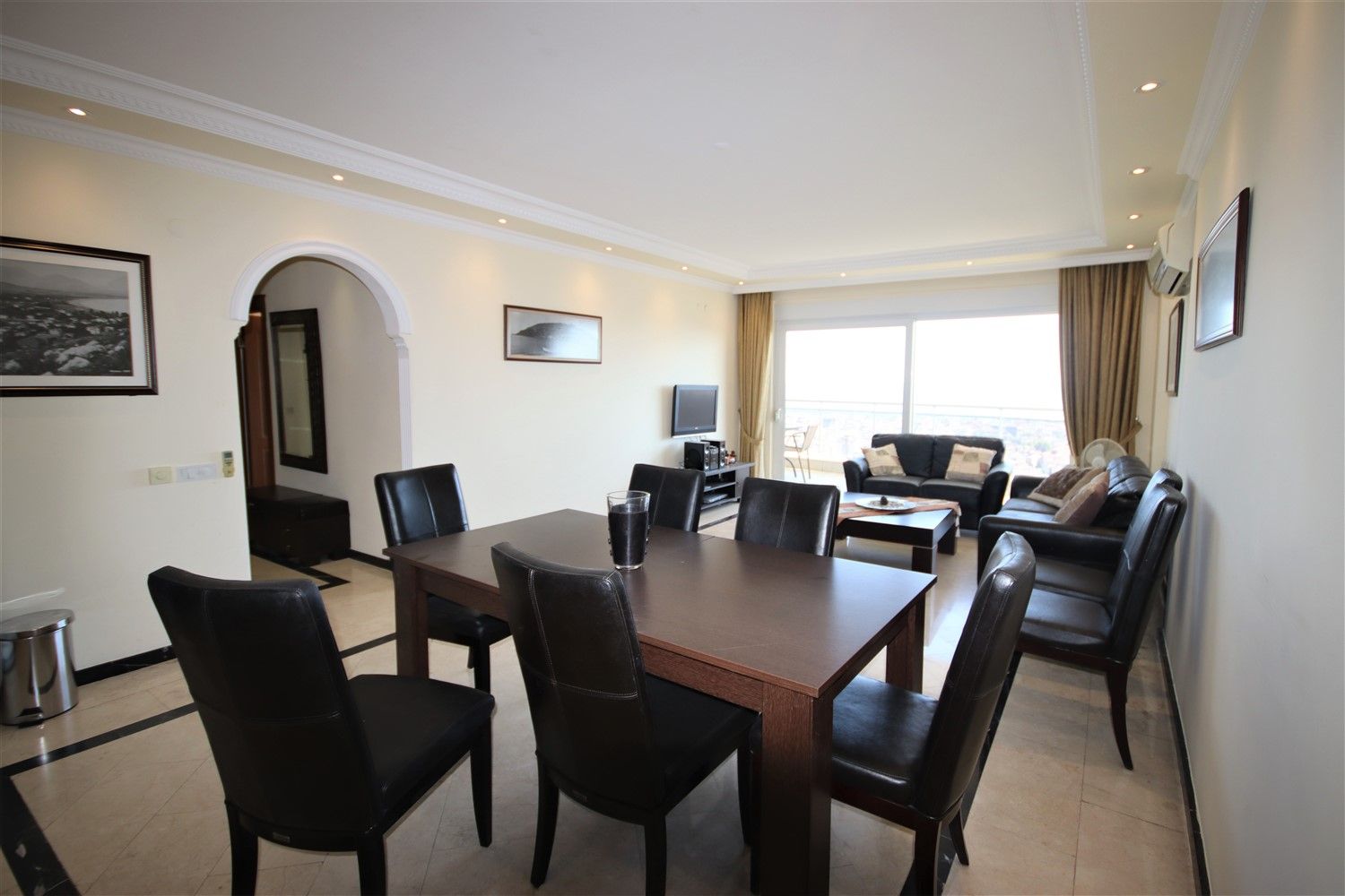 Sea and Alanya castle view duplex apartment 4+1