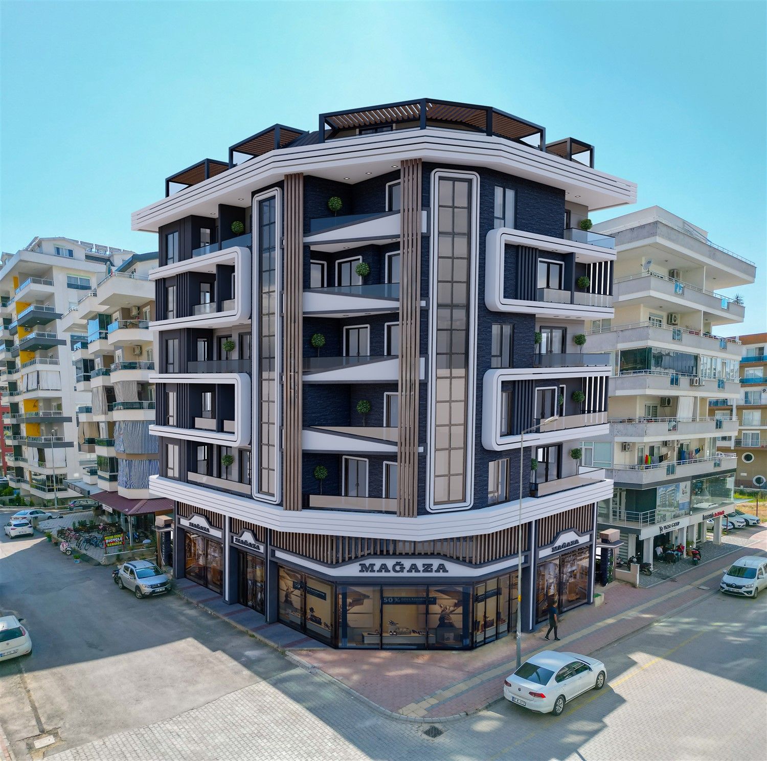 New boutique project in the center of popular Mahmutlar district