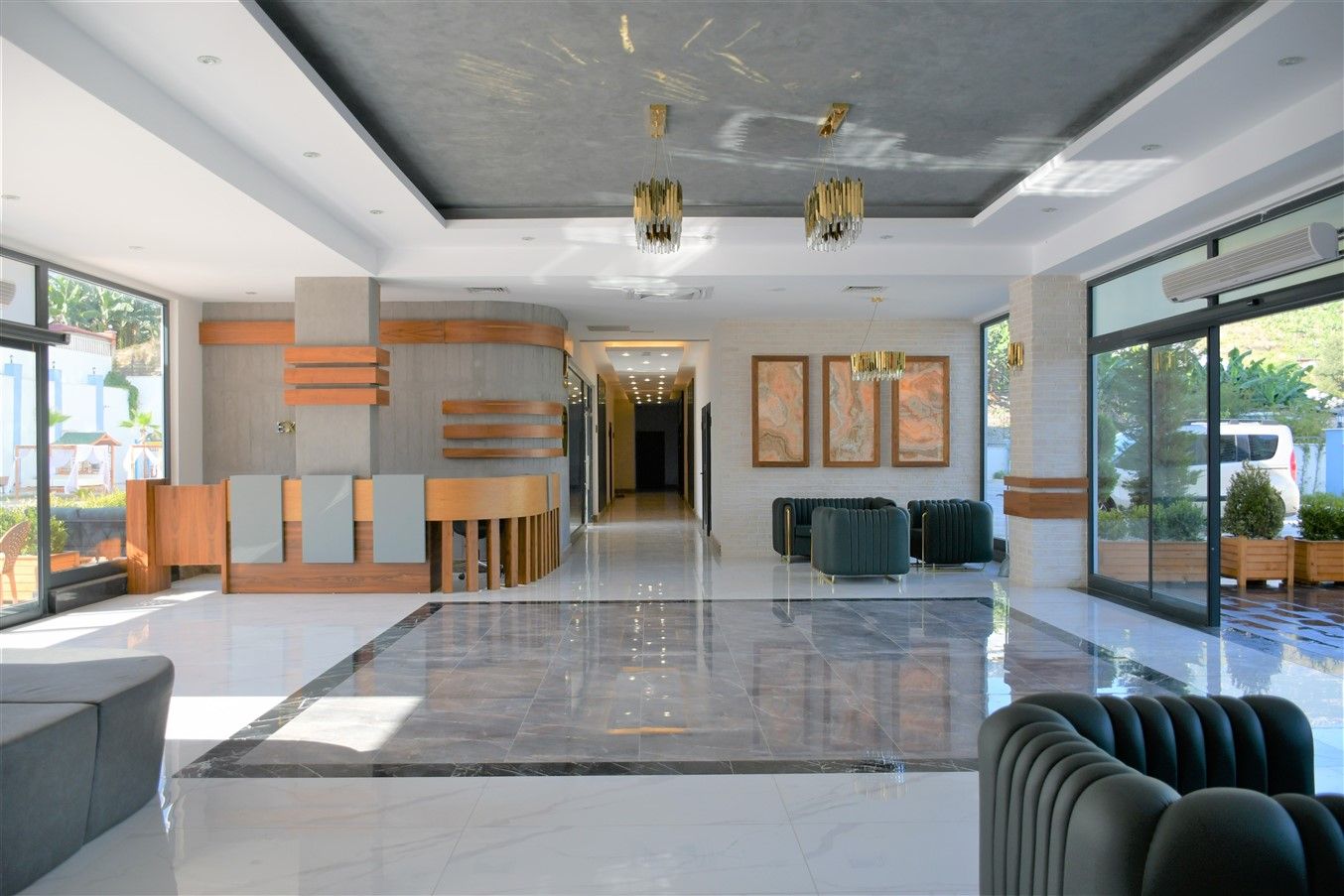 1-bedroom apartment for rent, new comfort class residence in Mahmutlar