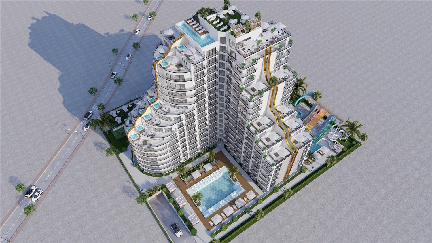 Luxurious new residential complex project in the Gaziveren district