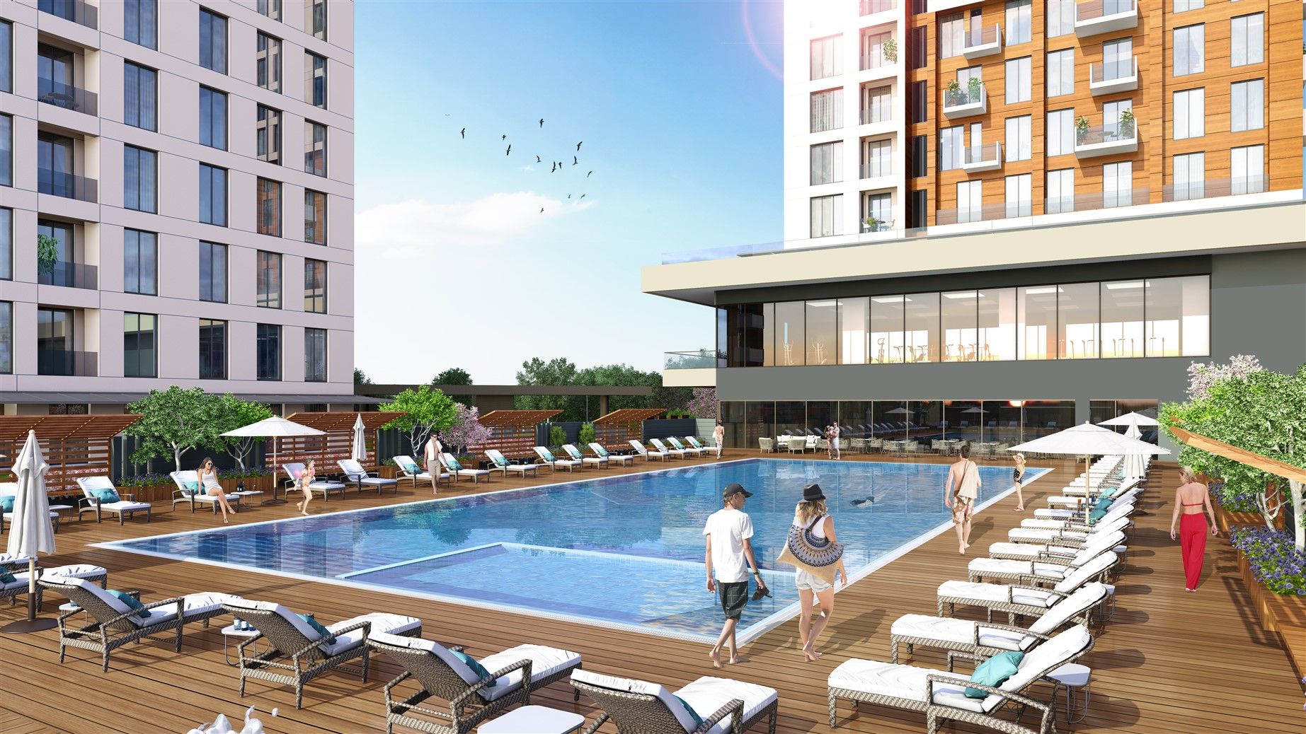 New apartments in a residence with a large territory - Esenyurt, Istanbul