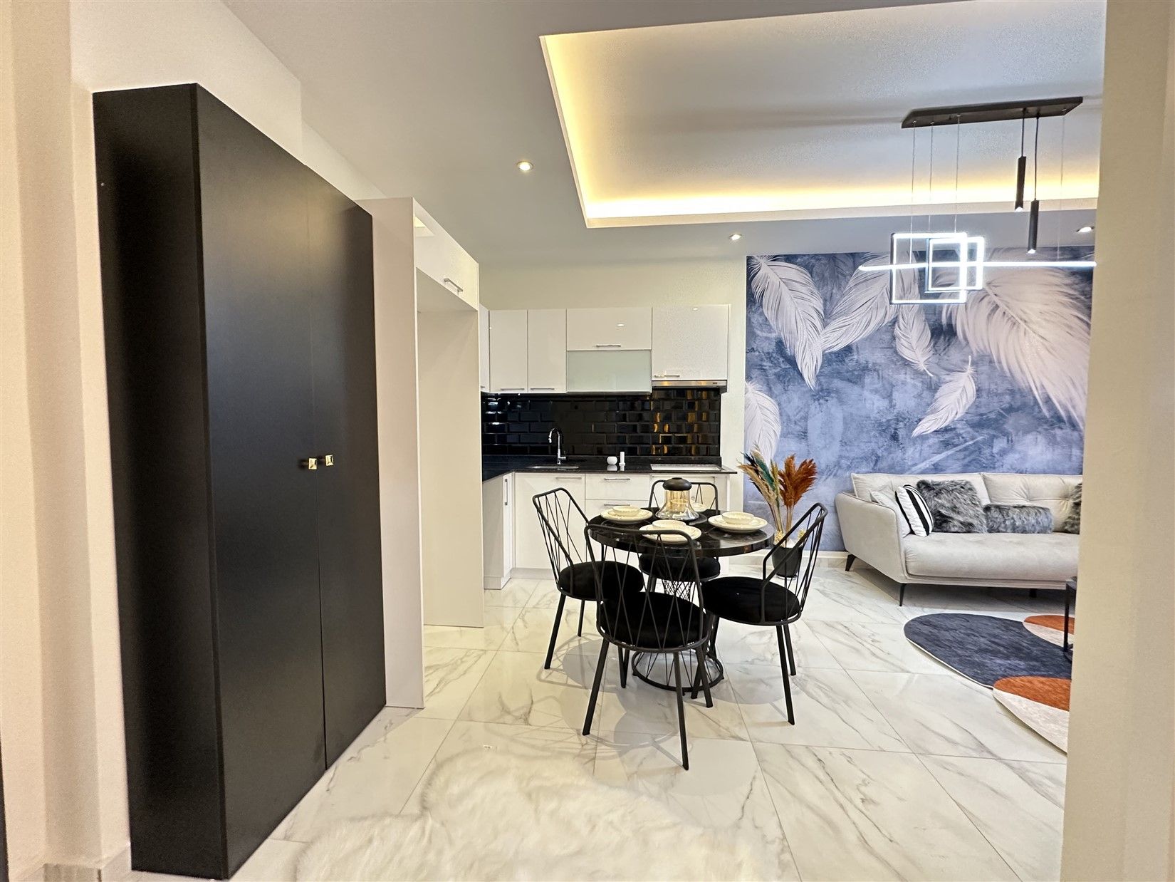 Furnished apartment 1+1 in new complex - Kestel, Alanya