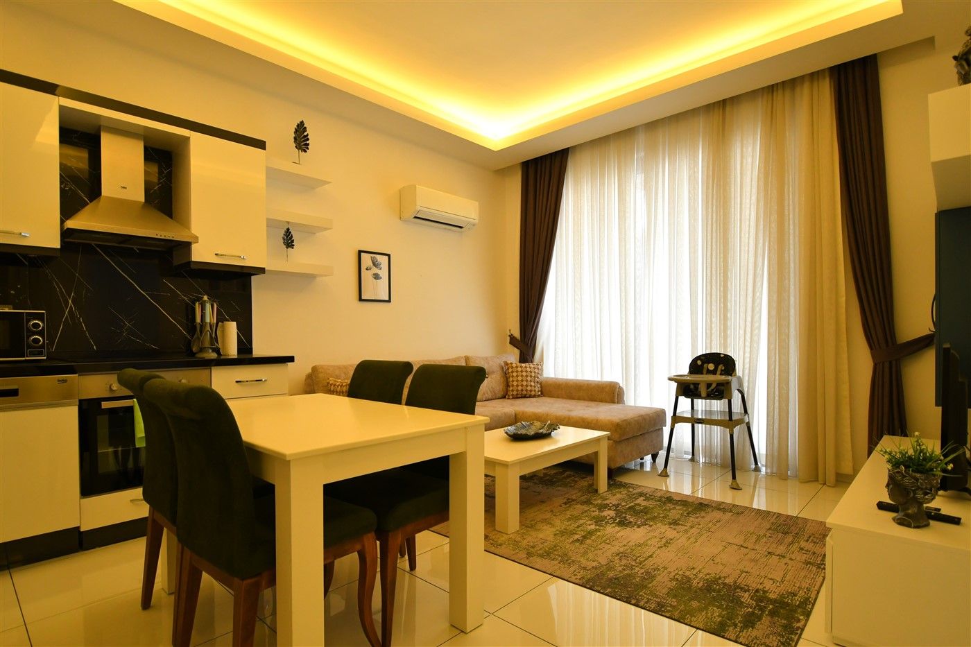 Furnished apartment 1+1 in Alanya center