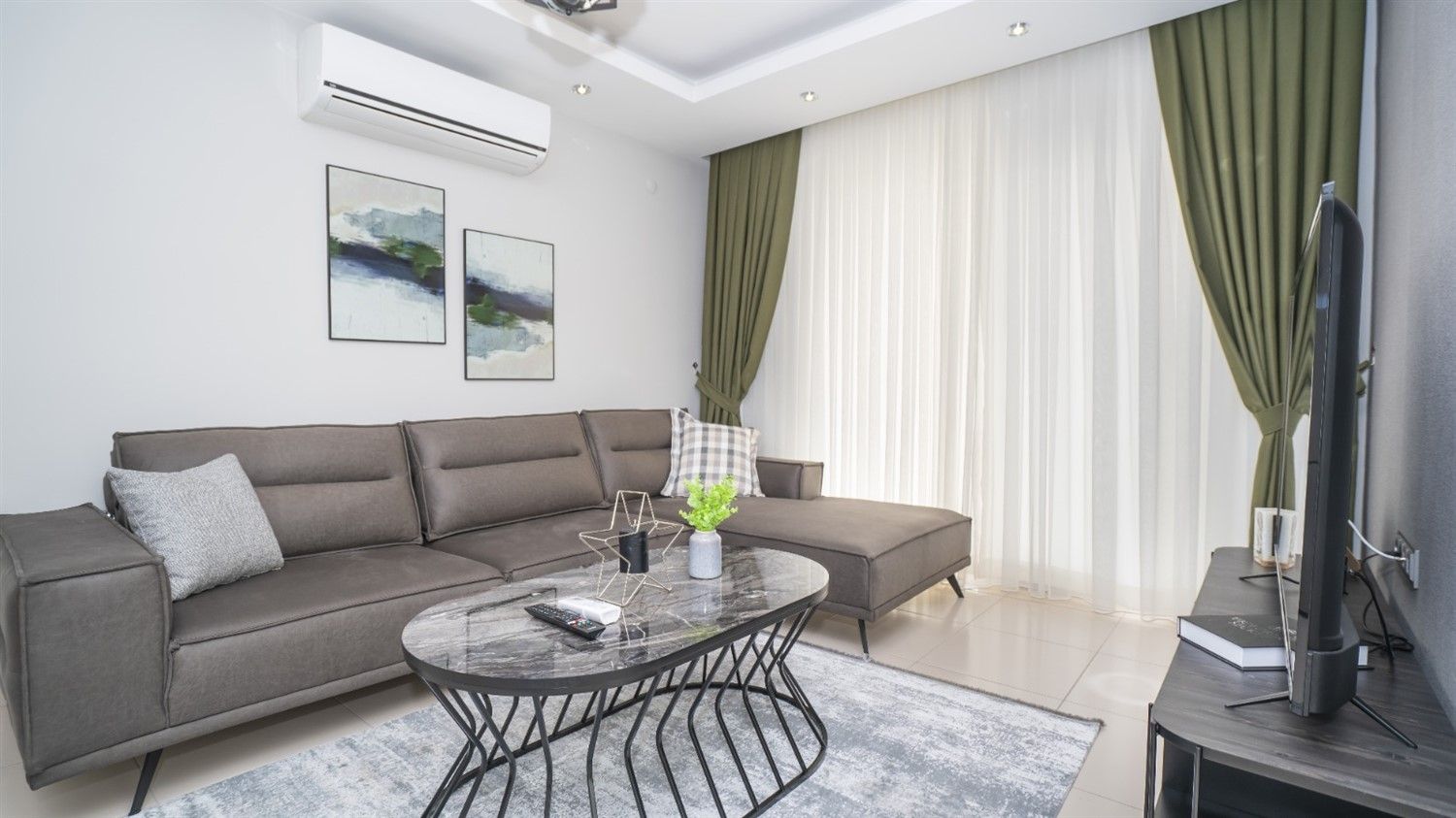 Furnished duplex apartment 2+1 in respectable residential complex