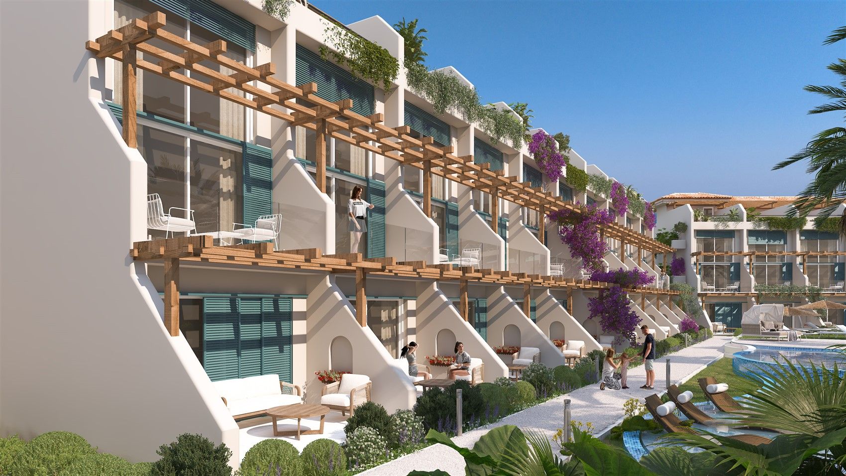 The residential project on a sea coast in the picturesque area of Esentepe