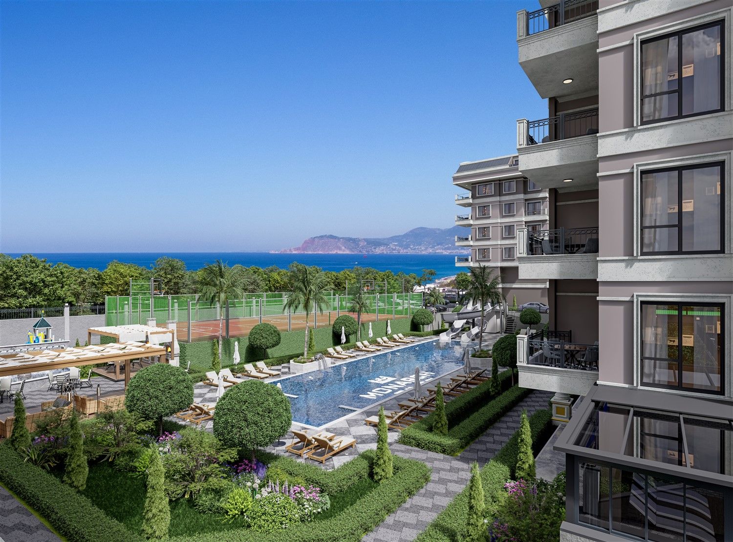 New apartments in 300 m from the beach in Kargıcak district