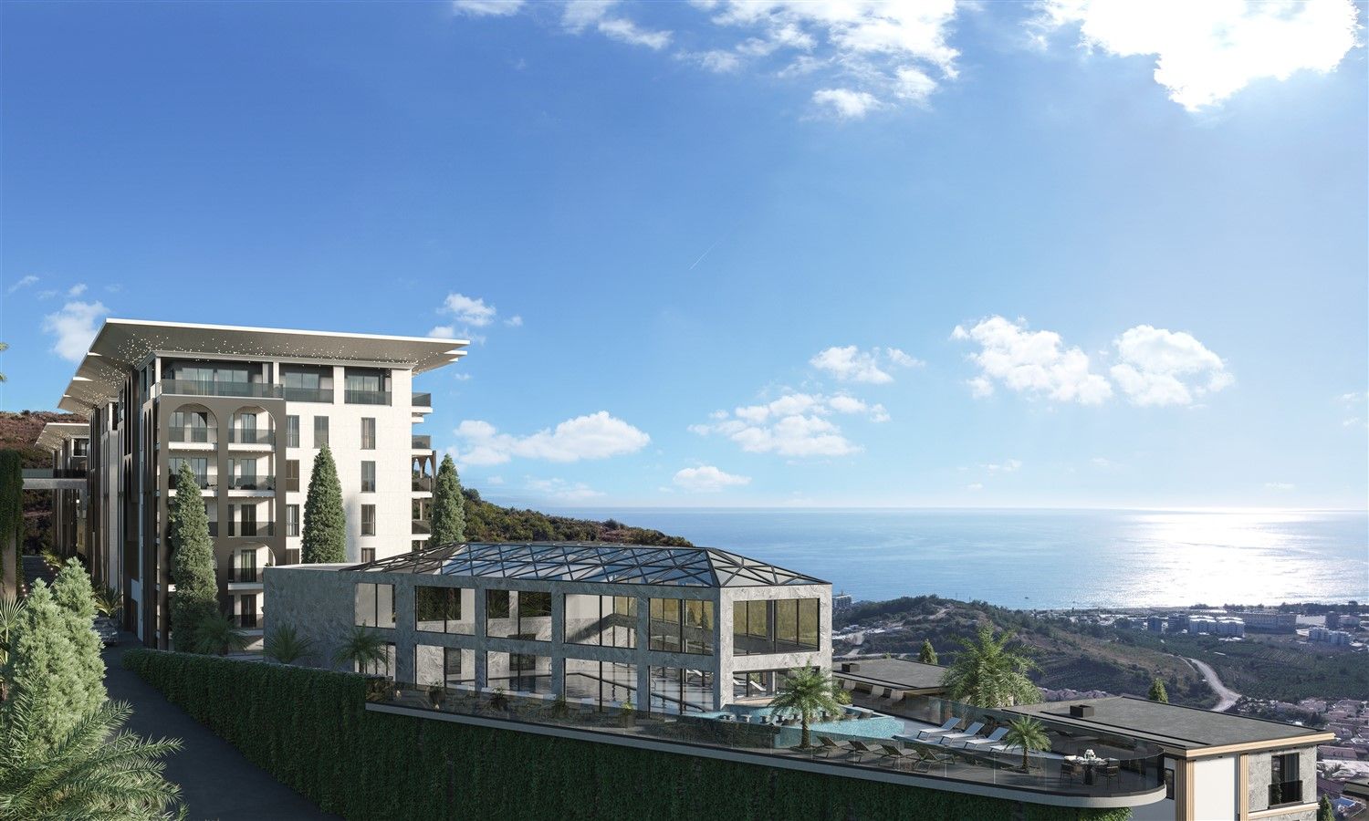 Premium complex of villas and apartments on the Alanya coast