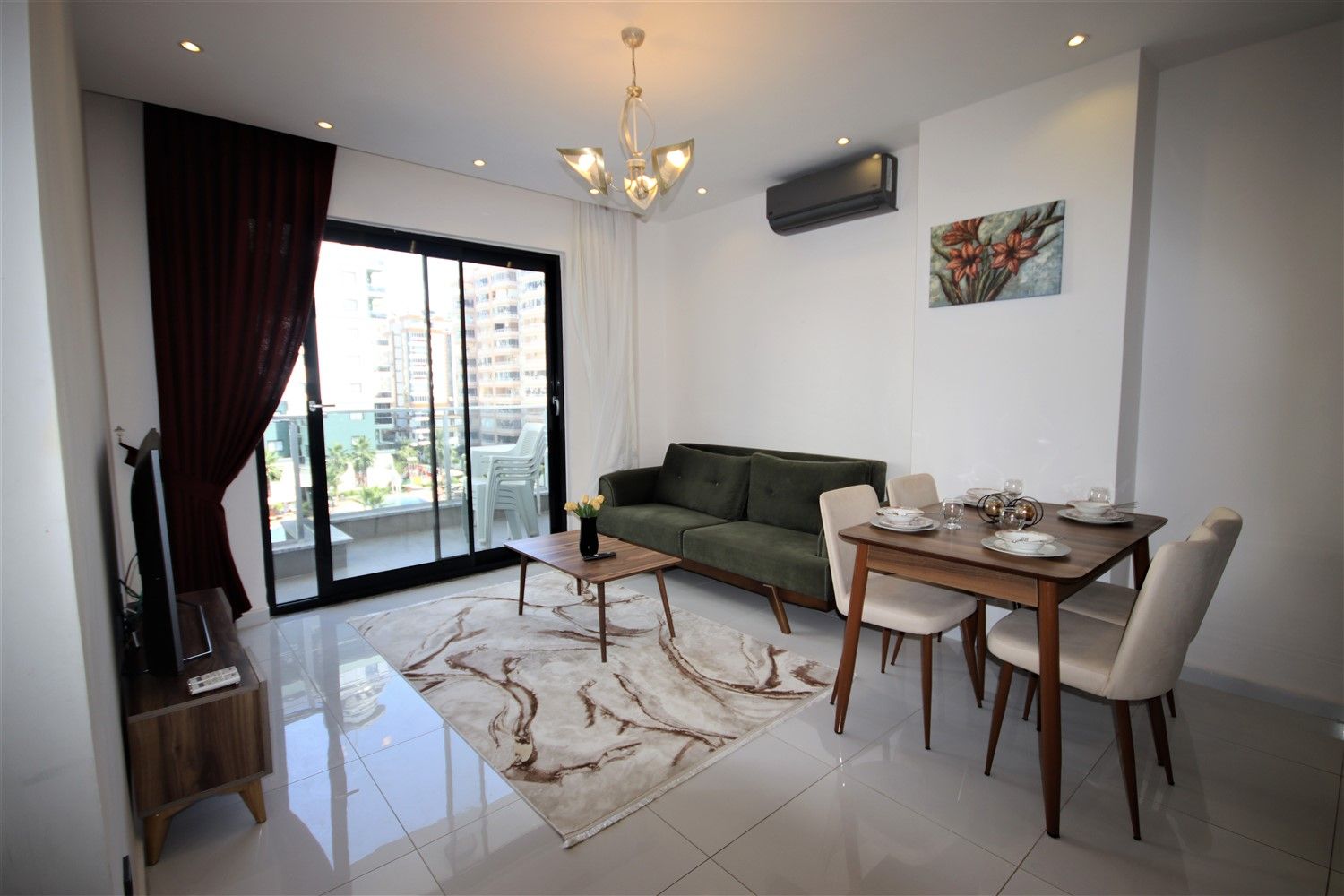 Furnished apartment in hotel type residence - Mahmutlar district