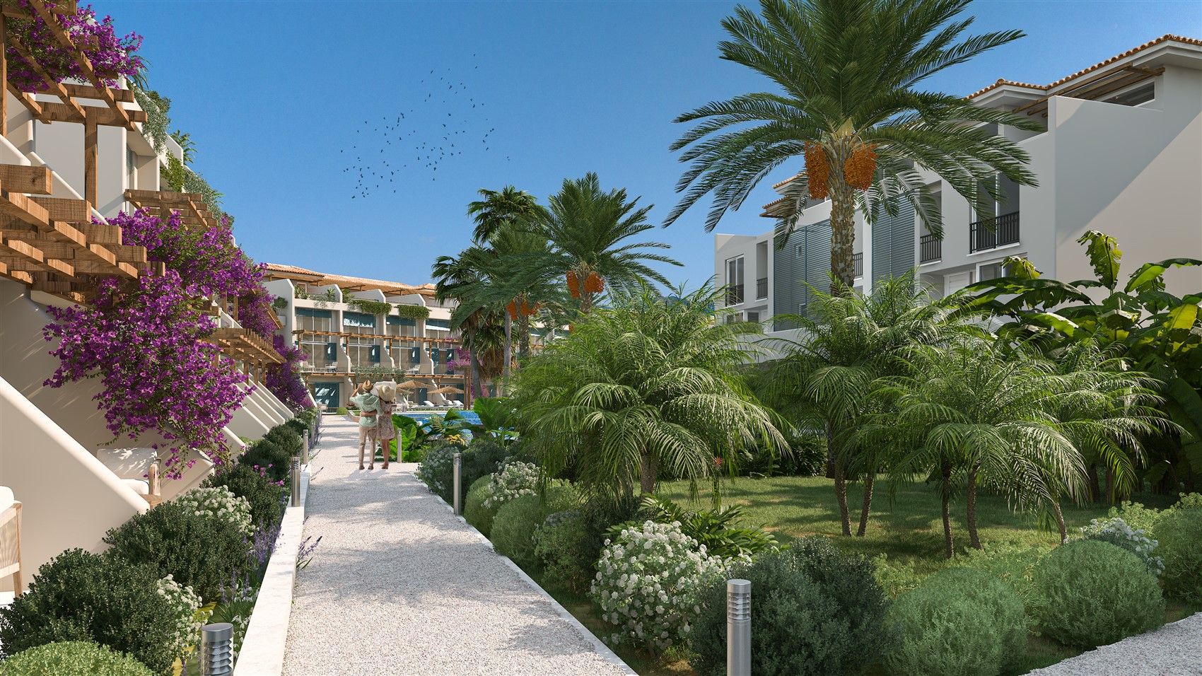 The residential project on a sea coast in the picturesque area of Esentepe