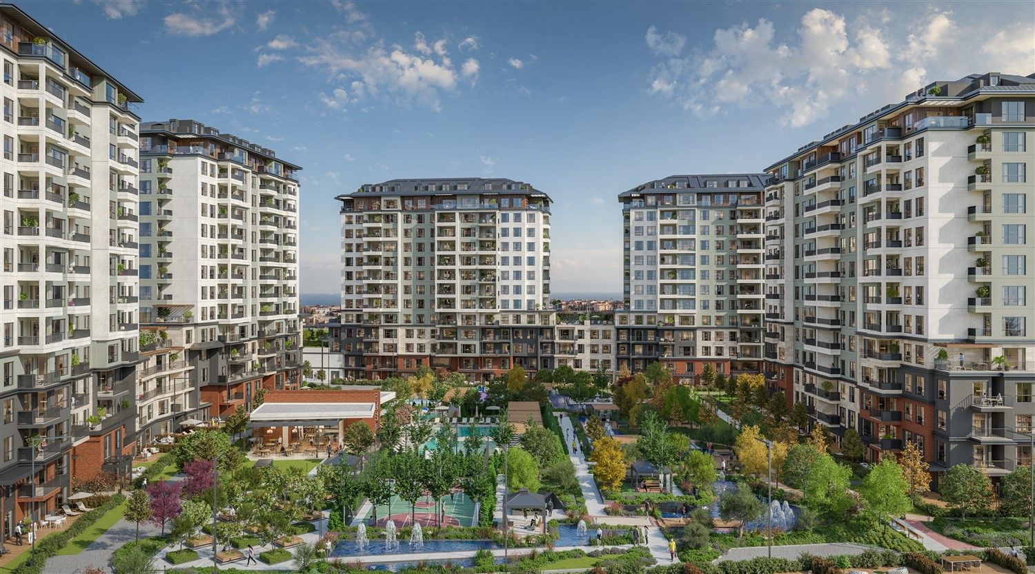 Residential complex near the marina of Istanbul, Beylikduzu district