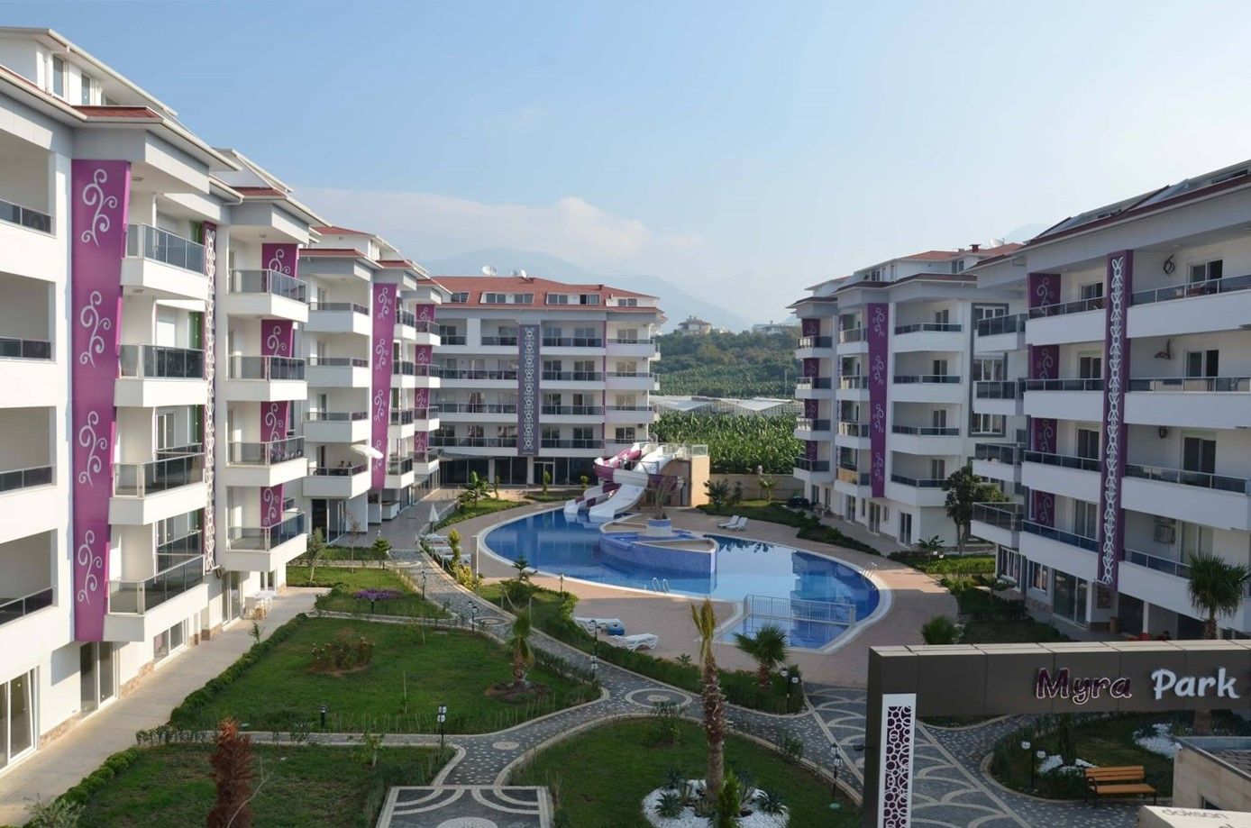 Furnished apartment 2+1, residential complex with infrastructure in Kestel
