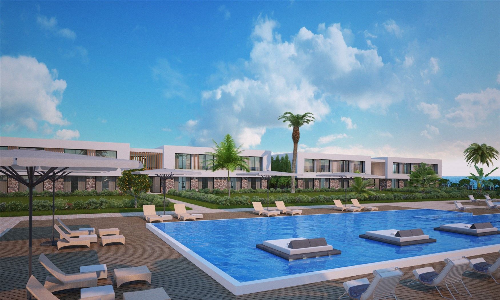 Residential complex project at the final stage of construction in Girne