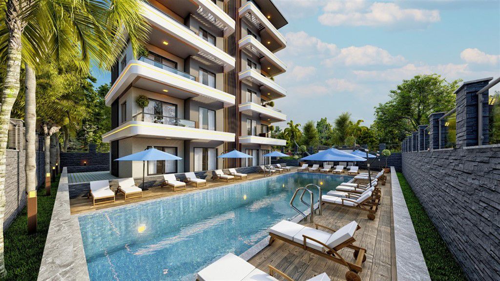 Apartments under construction in 50 m from the sea - Kestel district