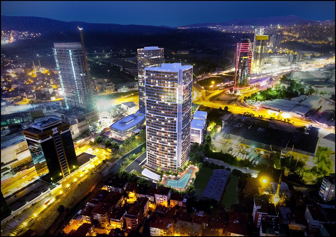 New 1+1 apartments in a stylish skyscraper in Maltepe district