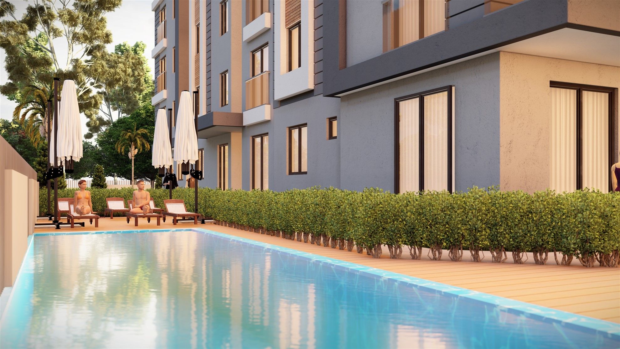 Residential complex under construction in the popular district of ​​Antalya