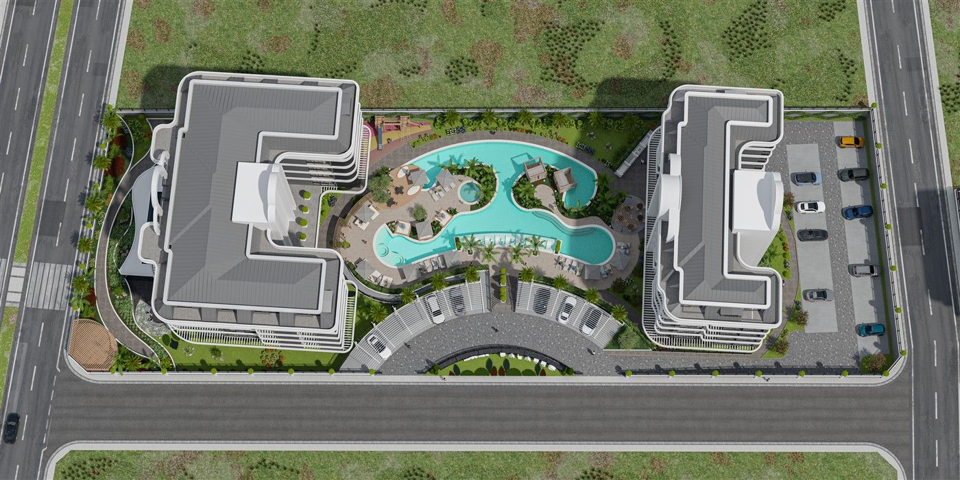 Premium class residential complex on the 1st coastline in Kestel