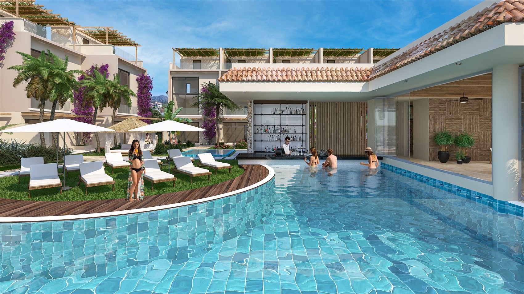 New complex of luxury apartments in North Cyprus 