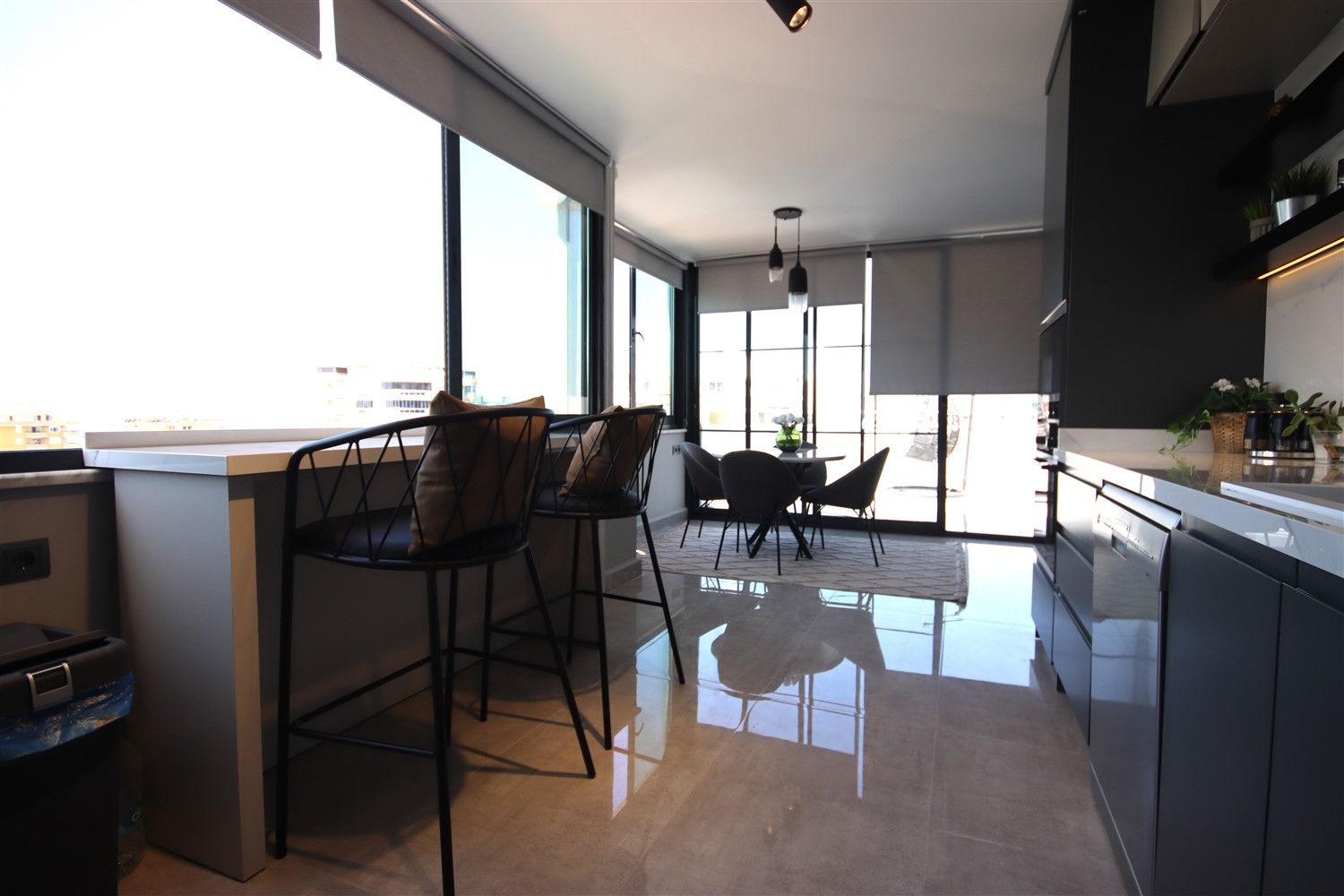 Duplex 4+1 with new furniture - Mahmutlar district, 300 m from the sea