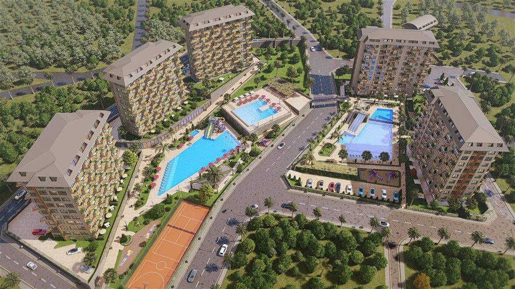 New 1+1 apartment in prestigious project, Avsallar district