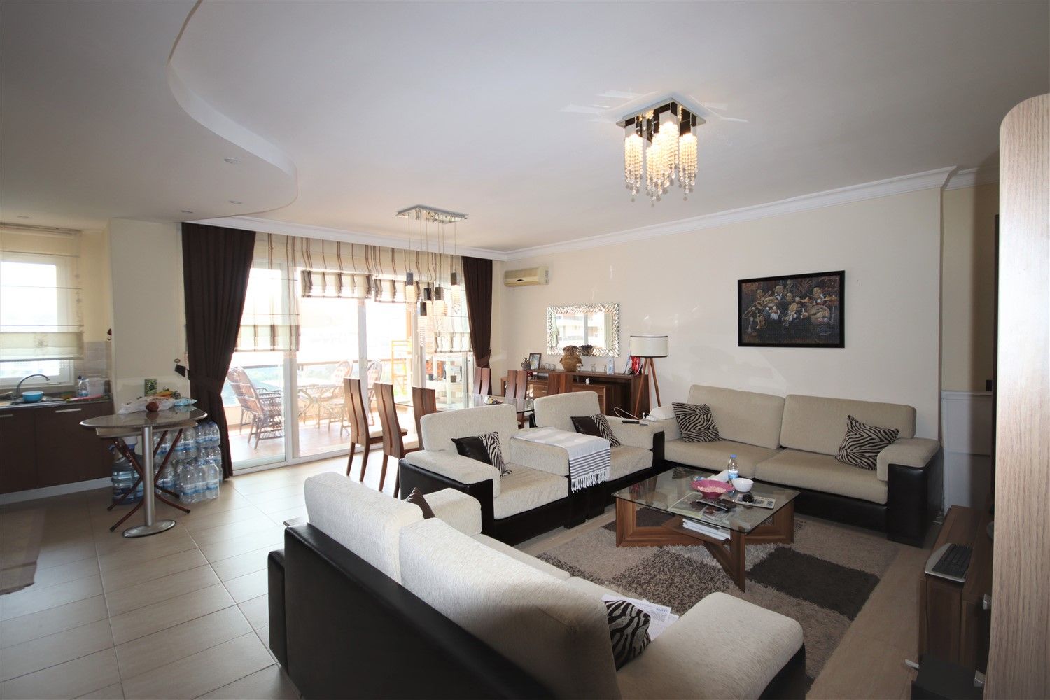 Furnished penthouse 2+1 in residential complex with full infrastructure