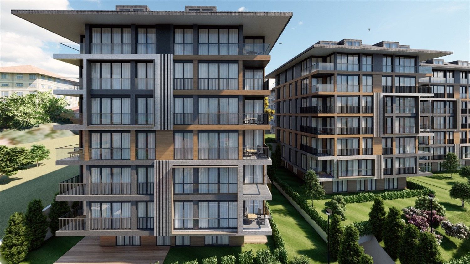 Finished apartments near the famous Bosphorus strait