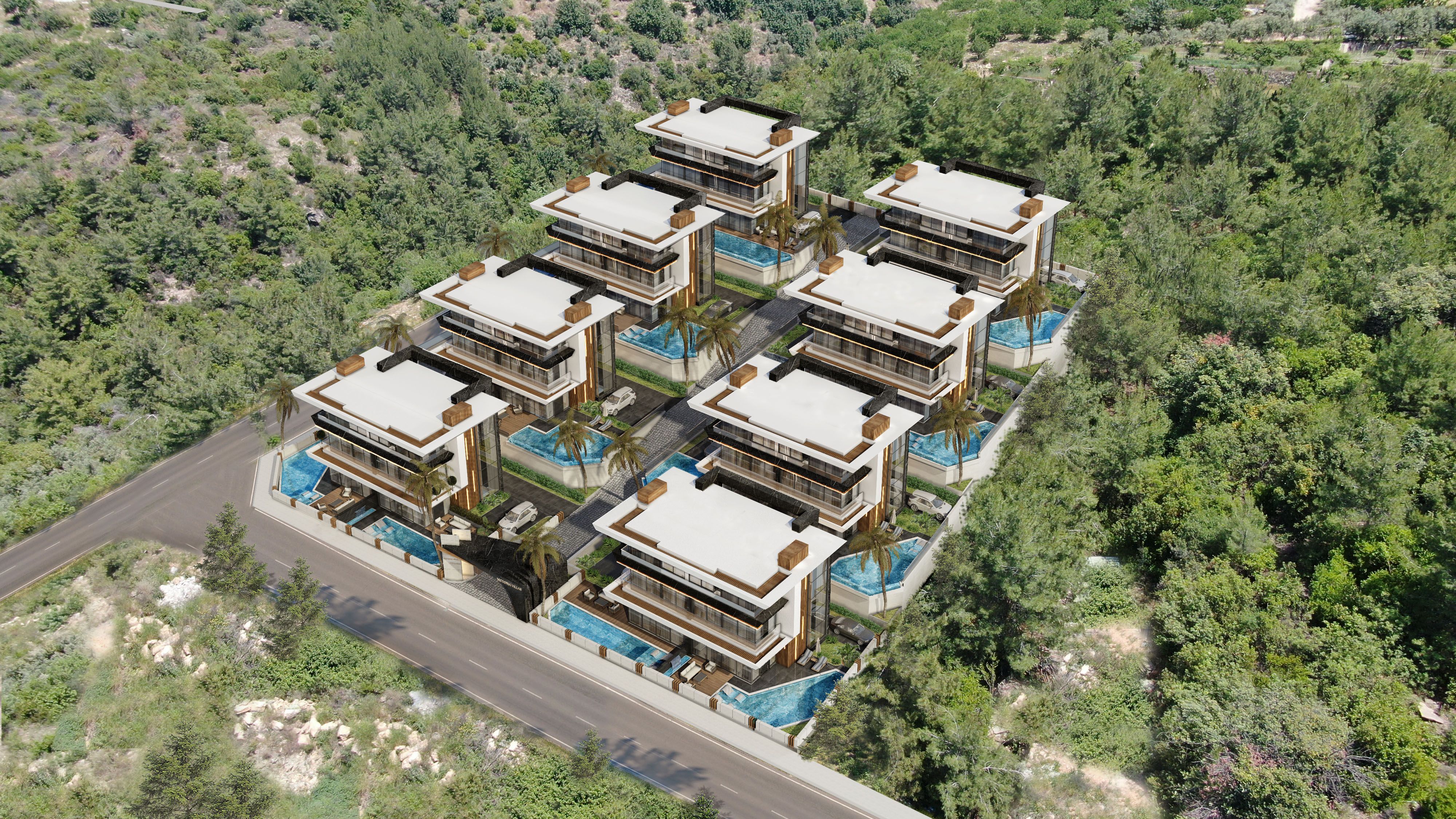 New villas under construction in Alanya